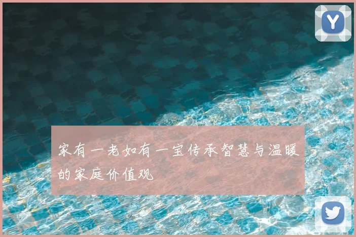 家有一老如有一宝传承智慧与温暖的家庭价值观